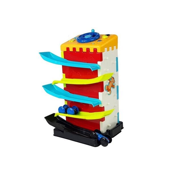 Mokomasis blokų kalnelis su automobilių rūšiuotuvu 9