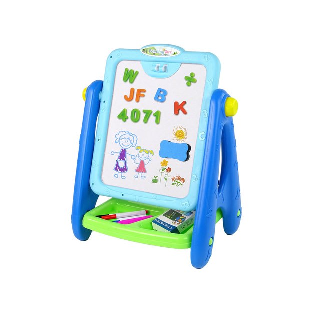 2 in 1 Educational Blackboard Blue Chalk Marker Pens 1