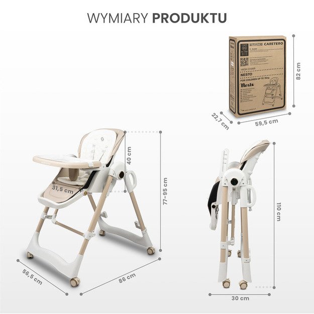 FEEDING CHAIR NESTO GREY 27