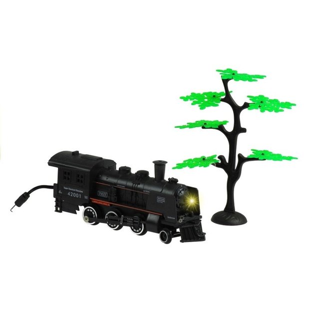 GELEŽINKELIO RINKINYS RAIL KING SU DŪMAIS – REALISTINIS ŽAISLINIS LOKOMOTYVAS 4