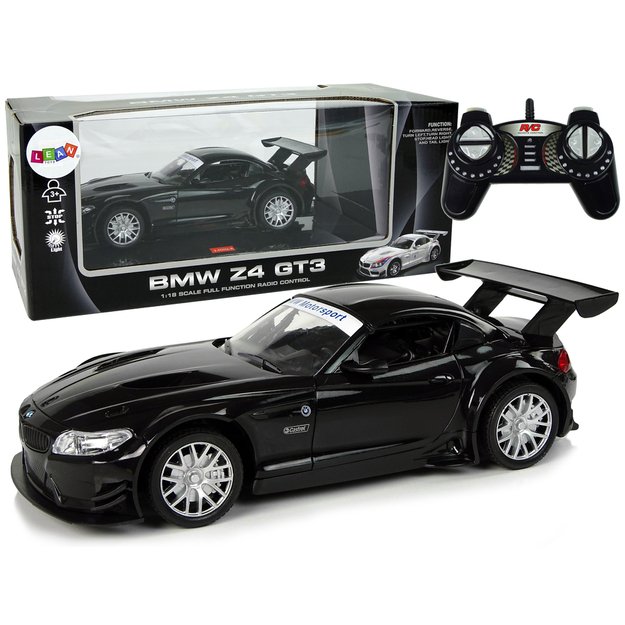 Sportinis automobilis R/C 1:18 BMW Z4 GT3 juodas 2.4 G žibintai