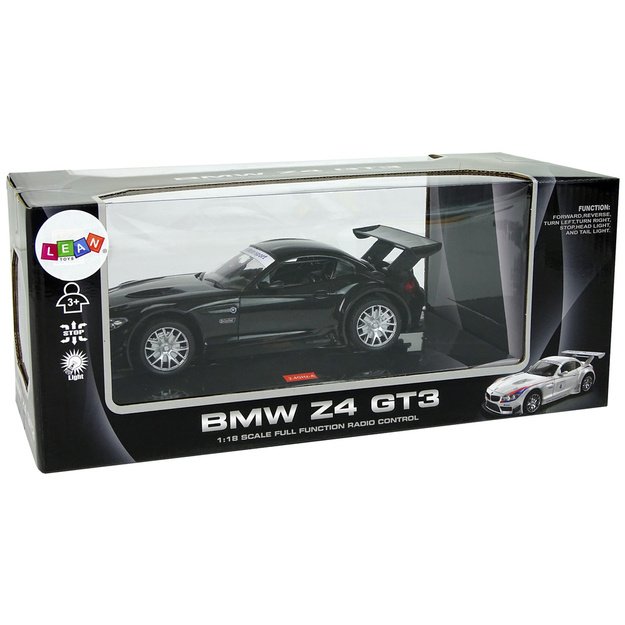 Sportinis automobilis R/C 1:18 BMW Z4 GT3 juodas 2.4 G žibintai 12