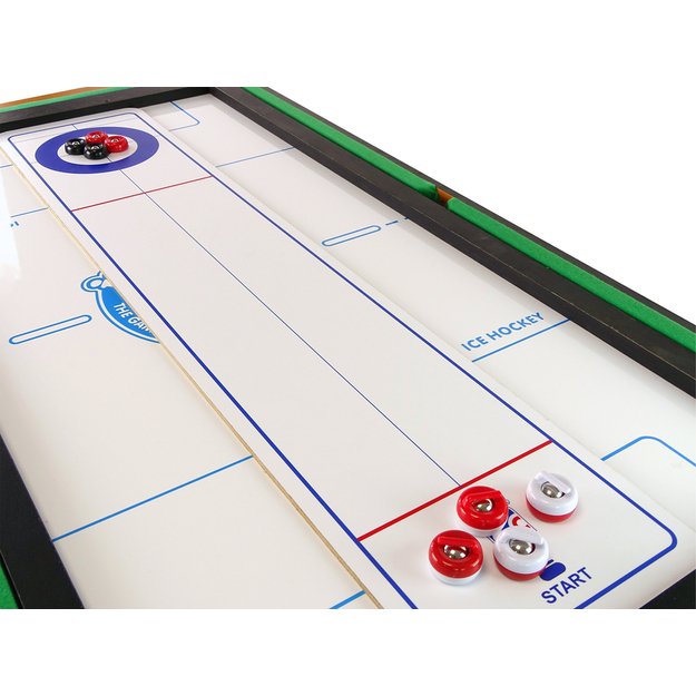 8in1 mobilusis žaidimų stalas Ping pongas Biliardas Boulingas Ledo ritulys 5