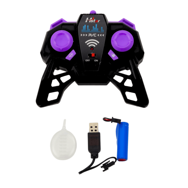 RC policijos visureigis Nuotoliniu būdu valdomas Šviesos, dūmai Black 1:16 3