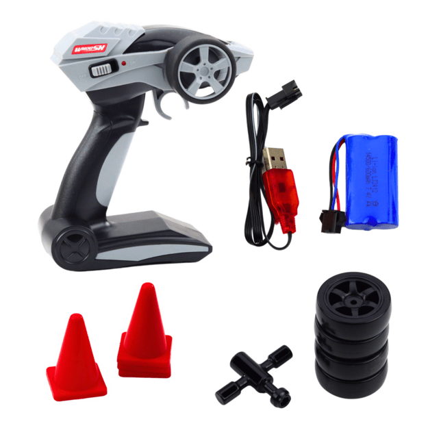 Nuotoliniu būdu valdoma lenktyninė RC mašina su drift funkcija Red Black 30km/h 1:16 4