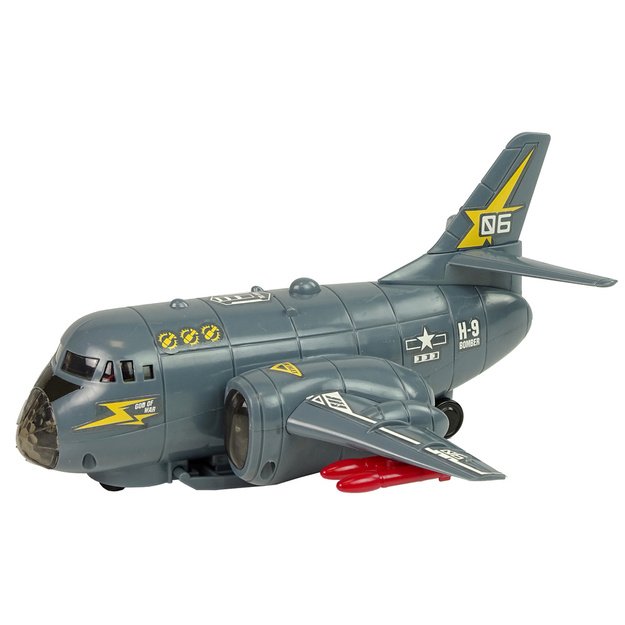 Karinis transporto lėktuvas su šviesos ir garso efektais