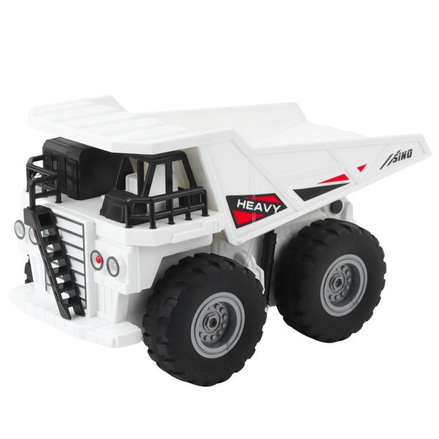 RC Remote Controlled Dump Truck with Lights and Sounds White 1:24 1