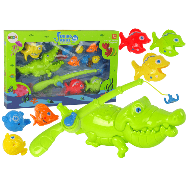 Didelis žvejybos rinkinys su meškere Let s Go Fishing ! 11 elementų