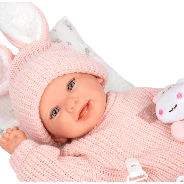 Arias Reborn lėlė kūdikėlis rožiniais rūbeliais, Lucia, 45 cm 11