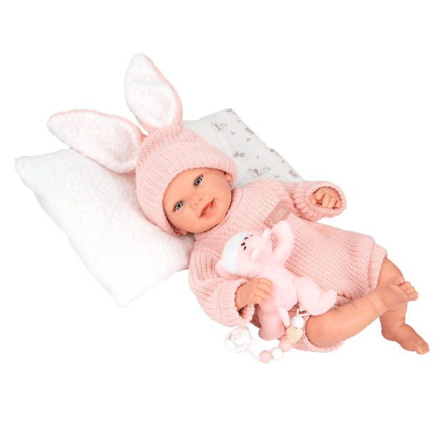 Arias Reborn lėlė kūdikėlis rožiniais rūbeliais, Lucia, 45 cm 2