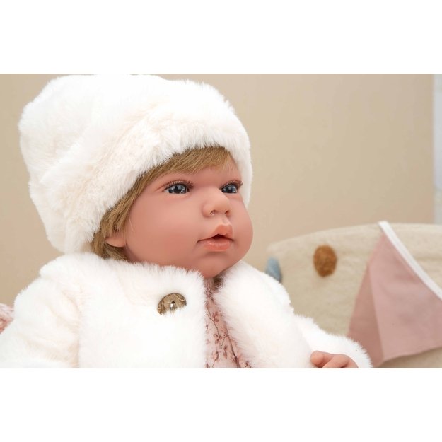 Arias lėlytė kūdikėlis su kailinukais, 40 cm 4
