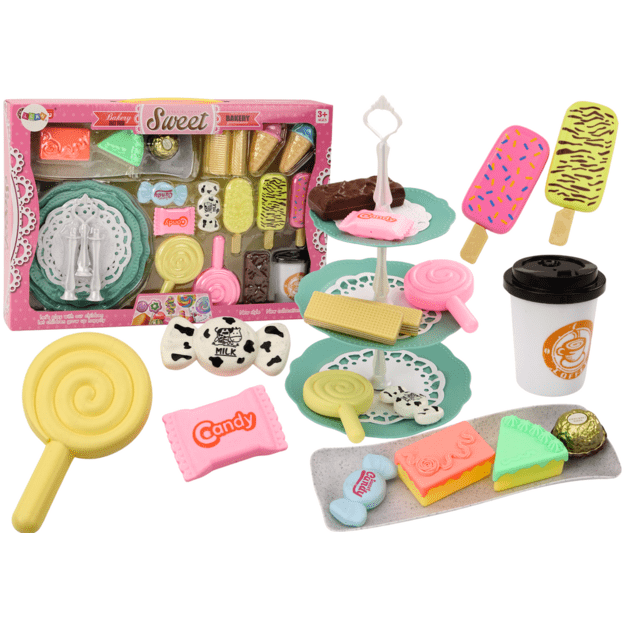 Vaikų kavinės saldumynų rinkinys – 25 dalių 2