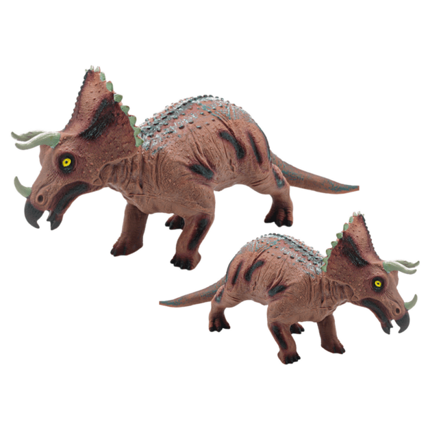 Didelė dinozauro figūrėlė Triceratops Sound 36 cm Brown