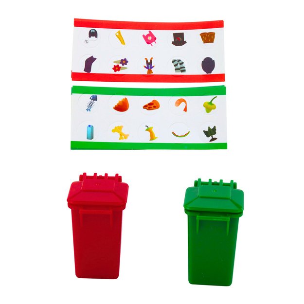 Garbage Truck Garbage Can Lights Sounds Green 1:16 3