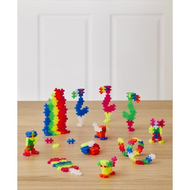 Plus Plus konstruktorius, neoninių spalvų, 600 det. 1