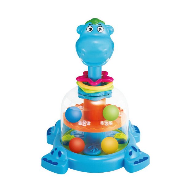 Hippopotamus Spinning Top With Balls For Babies Blue 3