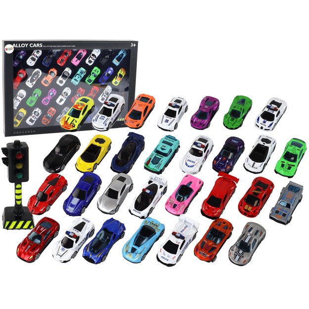 Aliumininių spyruoklių rinkinys 30 vienetų dėžėje, skirtas policijos sportiniams automobiliams