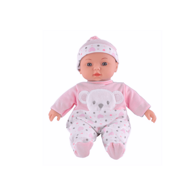 Baby Doll Pink Pajamas with Teddy Bear Hat Sounds