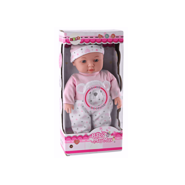 Baby Doll Pink Pajamas with Teddy Bear Hat Sounds