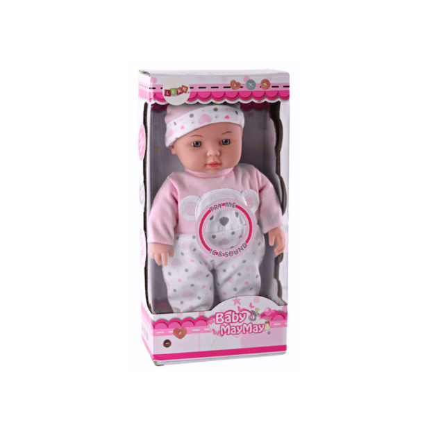 Baby Doll Pink Pajamas with Teddy Bear Hat Sounds