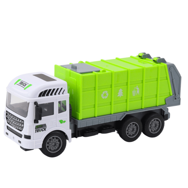 Nuotoliniu būdu valdomas RC šiukšlių vežimo sunkvežimis Light Green 1:24 2