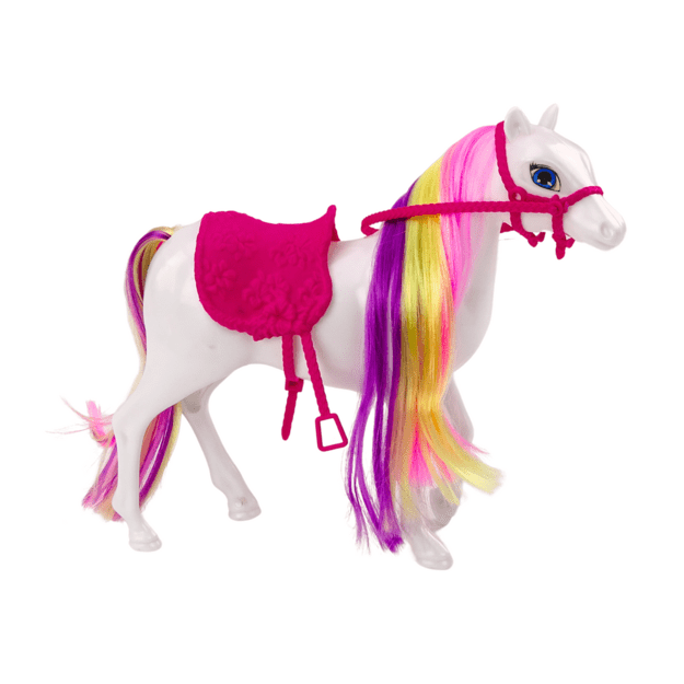 Arklio figūrėlė Baltas arklys, prižiūrintis balną, arklidė, žirgynas, ūkis, mielas arklys 1