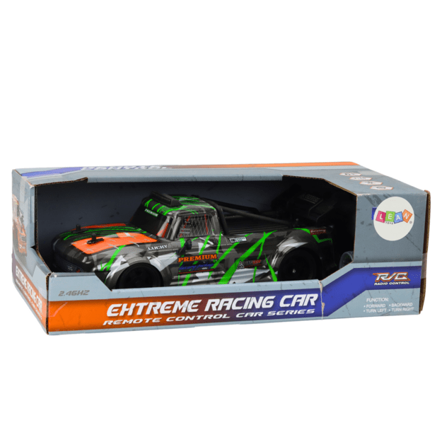 RC nuotolinio valdymo automobilis 1:16 Guminiai drifto ratai Pilka-žalia 4