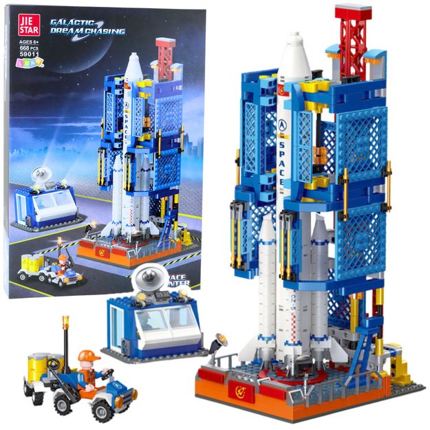 Building Blocks Space Station Platform Rocket 668 pcs.