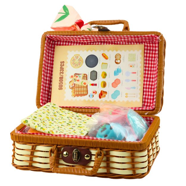 Picnic Basket Set Braided Food Accessories 33 pcs. 3