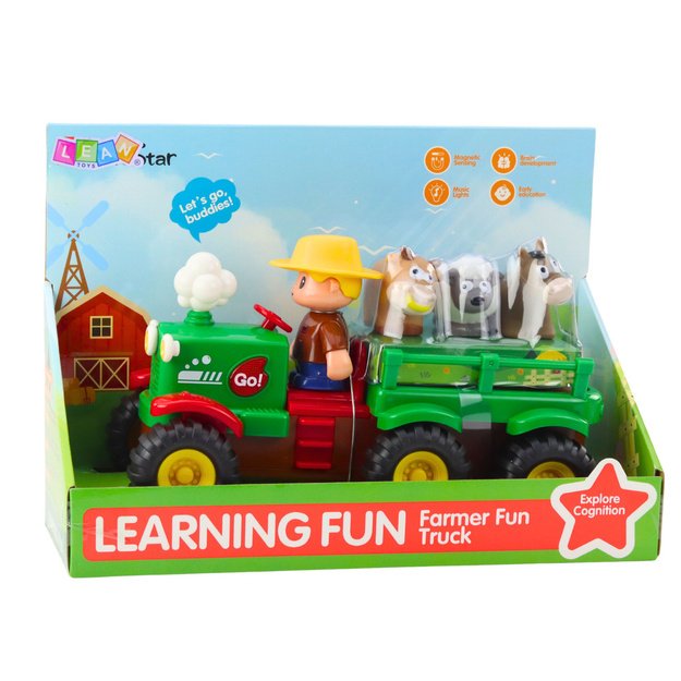 Educational Interactive Tractor for Toddlers Animals Lights Sounds 5