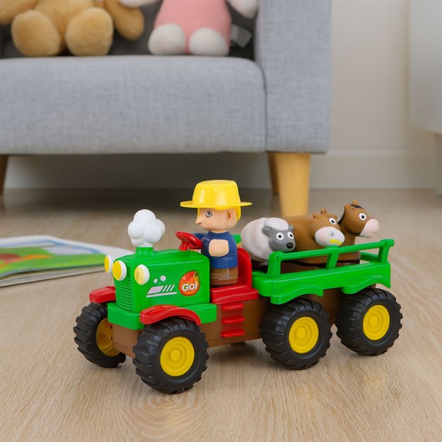 Educational Interactive Tractor for Toddlers Animals Lights Sounds 4