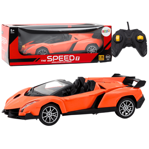Automobilis Nuotoliniu būdu valdomas sportinis automobilis RC 1:16 Orange