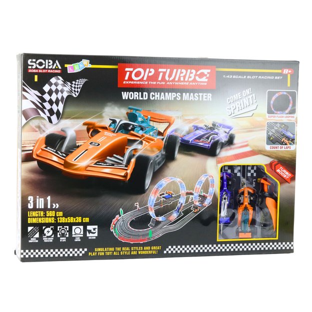 3in1 RC Race Track Illuminated Loops Cars Controllers 560 cm 1