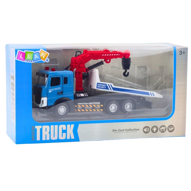 Tow Truck with Tow Truck Metal Cabin Lights Sounds 5