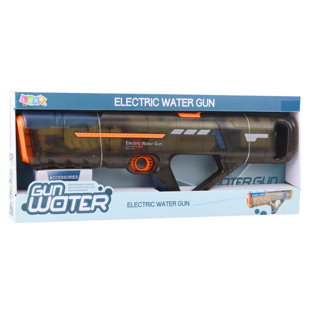 Electric Water Gun Rifle Rechargeable Transparent Black 55 cm 3