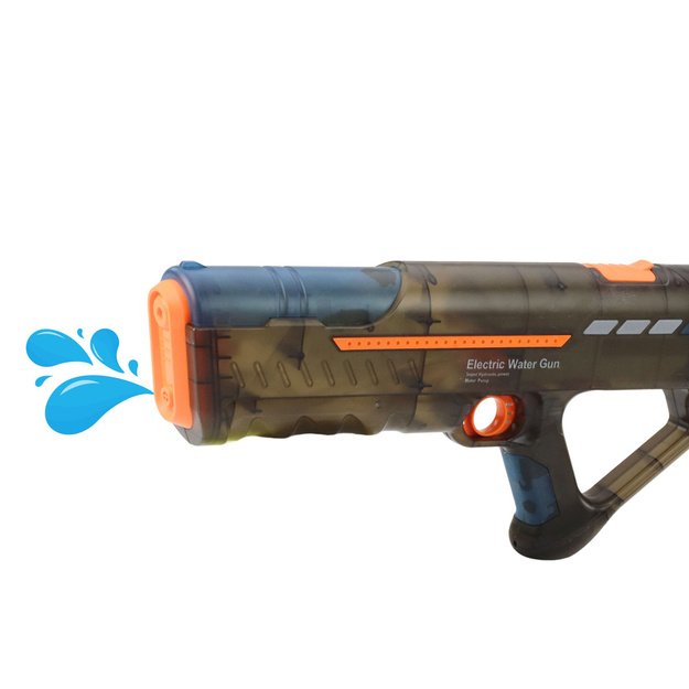Electric Water Gun Rifle Rechargeable Transparent Black 55 cm 2
