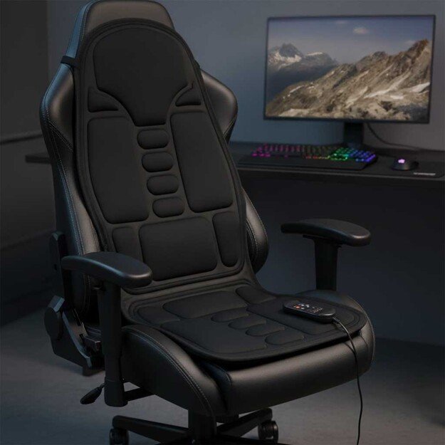 Nugaros masažuoklis &scaron;ildomasis masažinis kilimėlis automobilio sėdynei 8