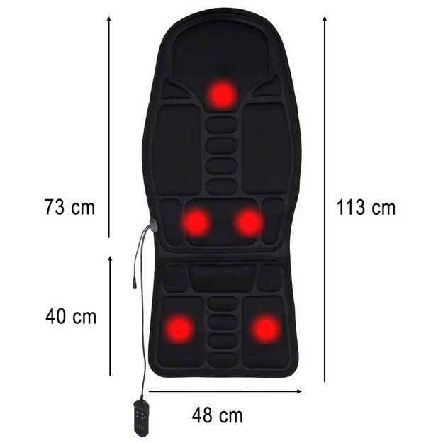 Nugaros masažuoklis &scaron;ildomasis masažinis kilimėlis automobilio sėdynei 9