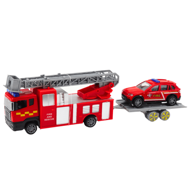 Fire Trucks Cars Drive Set Red 1