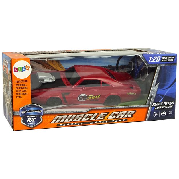 Nuotoliniu būdu valdomas sportinis automobilis R/C 1:20 raudonas 3