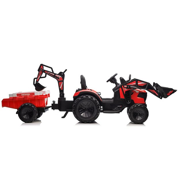 Baterijomis varomas ekskavatorius su priekaba SX2068, raudonas 4