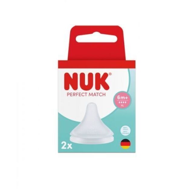 NUK 2 vnt. silikoniniai buteliuko žindukai XL