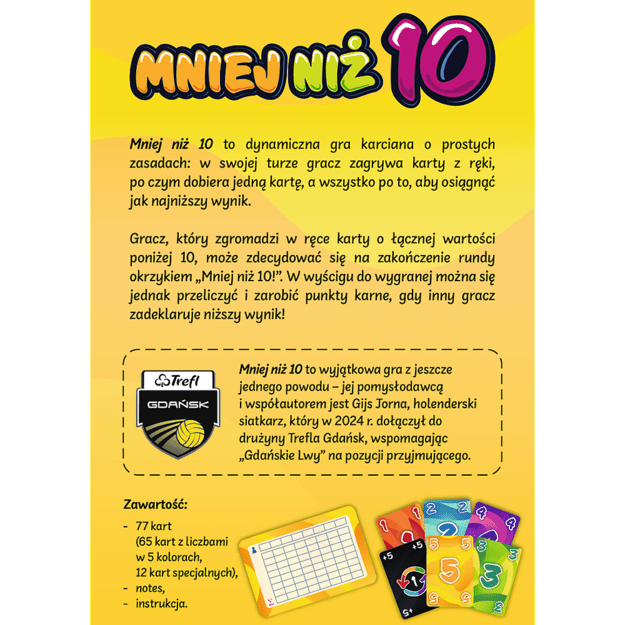 Card Game &ndash; Less Than 10 &ndash; Trefl 02880