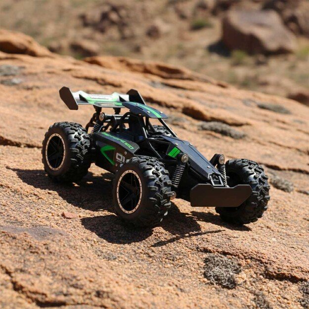 Nuotoliniu būdu valdomas didelio greičio kaskadininkų automobilis 1:18 18km/h 2.4GHz 10