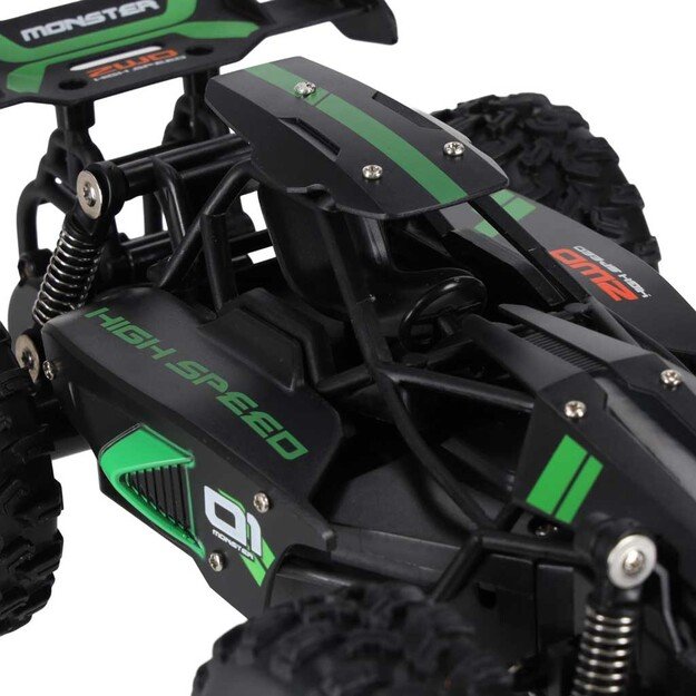 Nuotoliniu būdu valdomas didelio greičio kaskadininkų automobilis 1:18 18km/h 2.4GHz 8