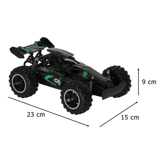 Nuotoliniu būdu valdomas didelio greičio kaskadininkų automobilis 1:18 18km/h 2.4GHz 11