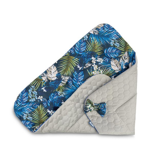 VELVETAS MĖLYNA PARROTS 75x75 1