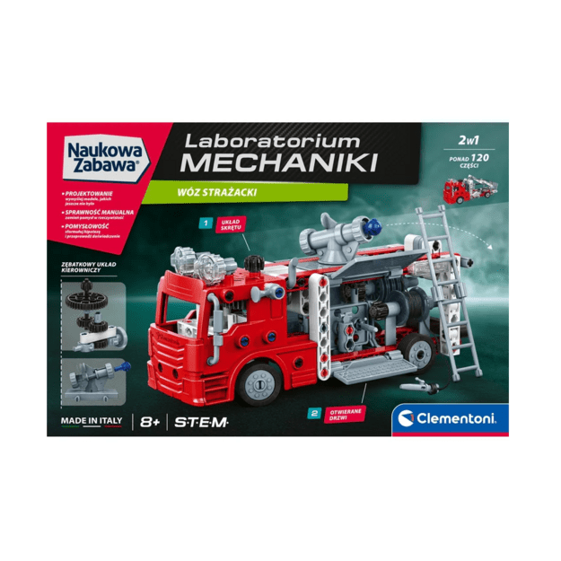 Scientific Fun Mechanics Laboratory Fire Truck Red Clementoni 50245 6