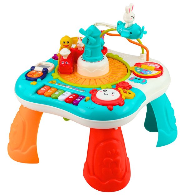 Educational Table Interactive Music Panel Piano 2 in 1 Turquoise 1