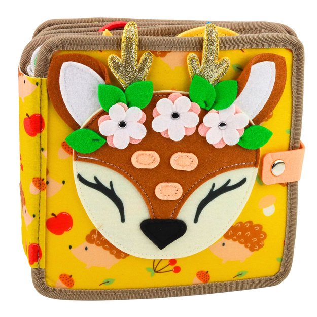 Sensory Educational Book Felt 3D Animals Deer 4